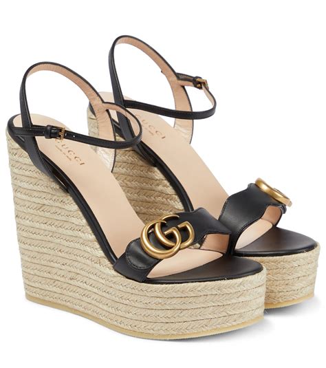 gucci espadrille sandals outfit|Gucci espadrille wedges.